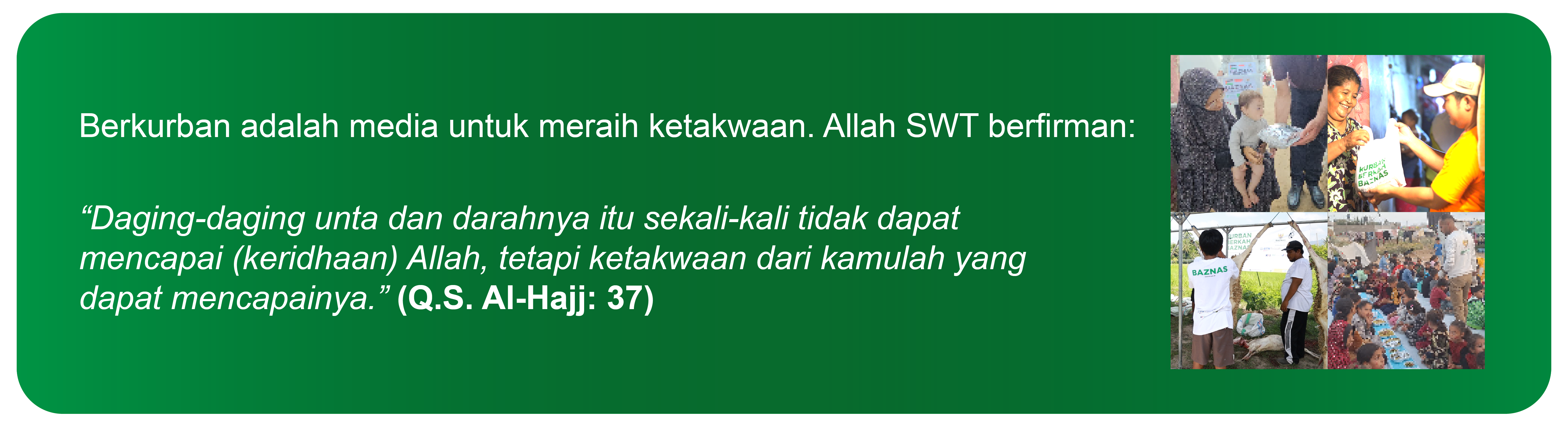 Hikmah Berkurban 2 : Berkurban adalah media untuk meraih ketakwaan.
